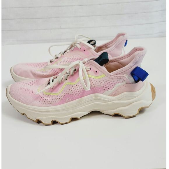 SOREL Kinetic Breakthru Day Lace Sneaker in Vintage Pink/Bleached Ceramic, sz 9 - Picture 2 of 16